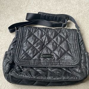 Vera Bradley, all black quilted Messenger bag, Crossbody